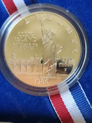 Moneda argint " Liberty Silver Dollar " 1986 - imagine 3