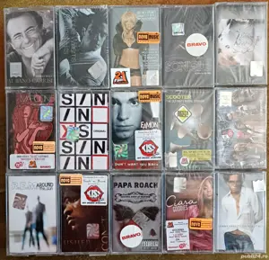 Casete sigilate cu muzică Pop , Rock Hip Hop  