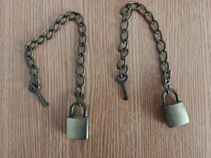 Set de doua lacatele vechi - functionale, cu cheie - imagine 4