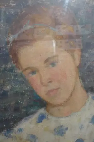 Aurel Diaconescu (1909-1991) Portret de fata 70 50cm Semnat 1936 Ulei pe carton - imagine 4