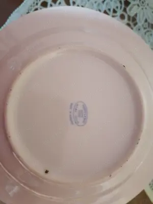 Set farfurii cu ornamente din cobalt, 12 persoane, made in RSR vintage - imagine 5