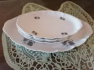 Set platouri porțelan ovale made in RSR vintage - 5 piese