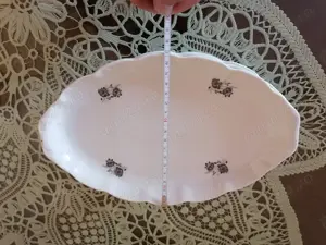 Set platouri porțelan ovale made in RSR vintage - 5 piese - imagine 5