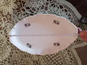Set platouri porțelan ovale made in RSR vintage - 5 piese - imagine 4