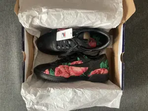 FILA Fitness Embroidery Black Floral, EU 38.5, PIELE - NOI