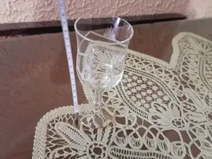 Set 33 de pahare cu picior din sticlă made in RSR vintage - imagine 3