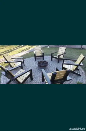 Scaune de gradina din lemn Adirondack 