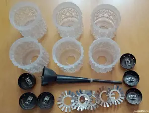 6 abajururi sticla, anii 80