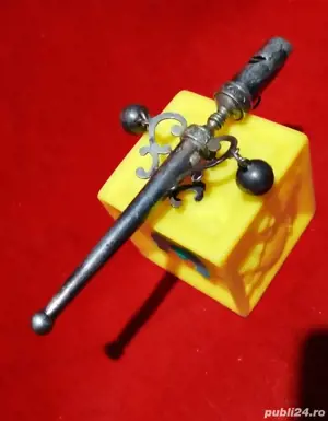 Fluier din argint pentru copii epoca victoriana 