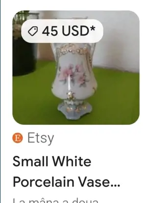 Vază din porțelan Cehoslovacia  - imagine 2