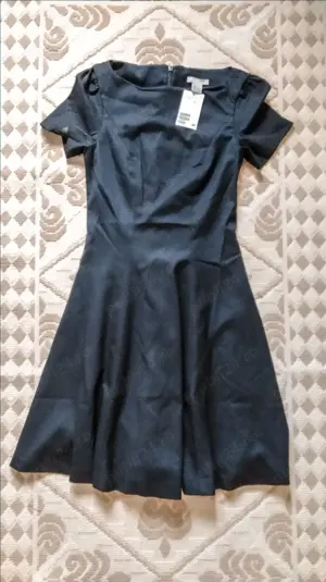 Rochie eleganta midi H&M office  de ocazie seara bleumarin 34  XS