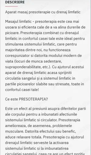 Aparat pentru drenaj limfatic si presopunctura  - imagine 4