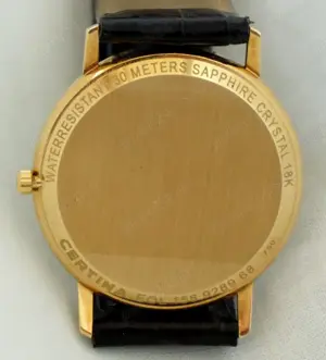 Ceas Certina Quartz aur 18k 750 extraplat exceptional - imagine 3