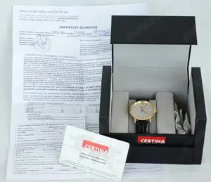 Ceas Certina Quartz aur 18k 750 extraplat exceptional - imagine 2