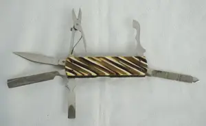 Briceag vechi sovietic cu brici si ustensile de manichiura - imagine 5