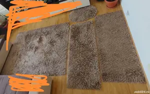 covoare pufoase proaspăt spălate. vezi dimensiuni in poza - imagine 2