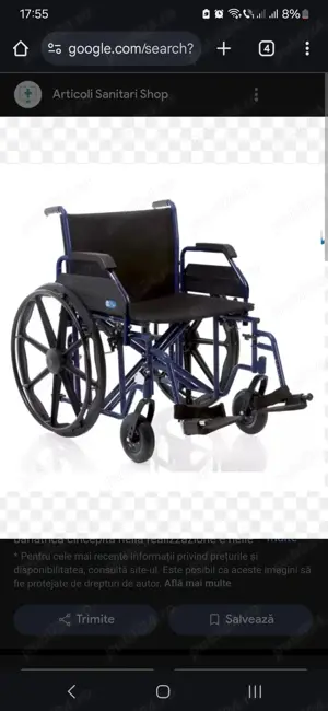 Scaun cu rotile pentru vărsnici