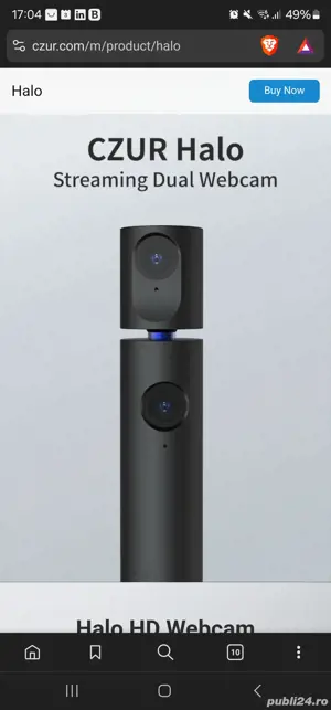 Camera CZUR Halo X - Dual Webcam, noua, sigilata - imagine 2