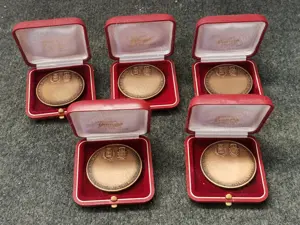 Lot 5 Medalii Comemorative la Cutie firma GRANERO - imagine 3