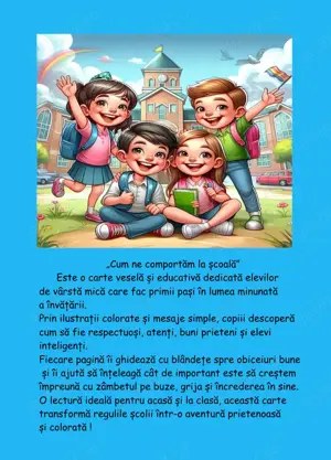  Cum ne comportăm la școală ?   Carte vesela și educativă - imagine 2