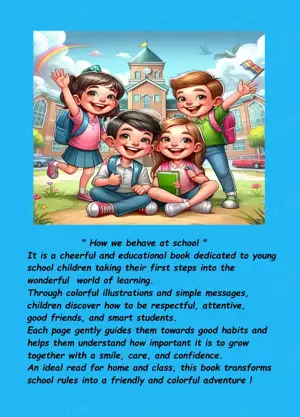  Cum ne comportăm la școală ?   Carte vesela și educativă - imagine 4