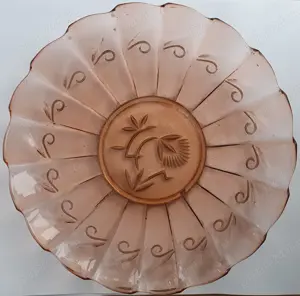 Platou rotund 28cm si 4 farfurii 14cm - set