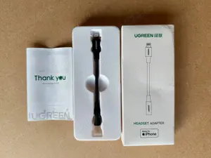 UGREEN adaptor audio Lightning la Jack 3.5 mm - MFI (Made for iPhone) - 10 cm - negru - Apple