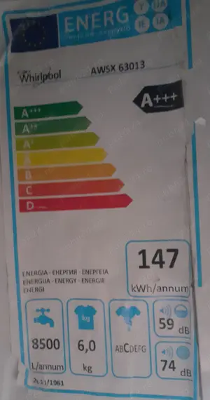 Mașină de spălat rufe Whirlpool 6sense pentru piese - imagine 2