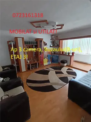 MOBILAT si UTILAT, Ap 3 camere, Buzaului, B-uri, Etaj 3