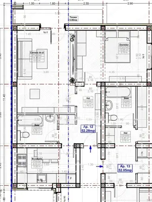 Apartament cu 2 camere, decomandat, etaj intermediar, zona Cl. Urseni - imagine 9