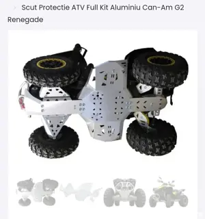 Scut protecție spate aluminiu Can Am Renegade G2 Iron Baltic - imagine 3