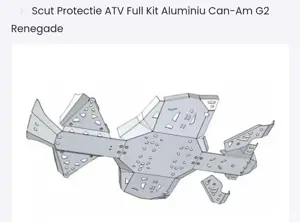Scut protecție spate aluminiu Can Am Renegade G2 Iron Baltic - imagine 4