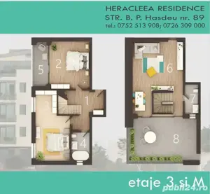  Penthouse 95 mp utili + 34 mp de terase. Zona Tomis 3. - imagine 7