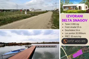 VANZARE TEREN 2000 mp 50euro mp intravilan utilitati in Izvorani la 140 metri de Delta SNAGOV