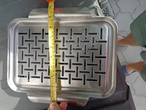 Platou din inox gratar legume, ciuperci, etc