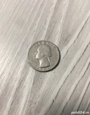 Moneda Quarter Dollar - SUA, an 1987, material din cupru - imagine 4