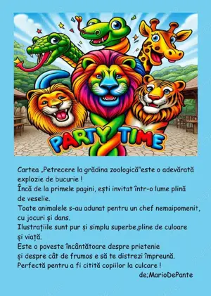 Petrecere la gradina zoologică   Perfectă pentru a fi citită copiilor la culcare . - imagine 2