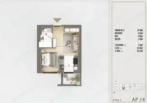 Titan 2 camere tip Studio, Incalzire in pardoseala, Ansamblu Premium - imagine 8