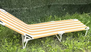 Sezlong Pliabil Gradina 185x60cm   Portocaliu
