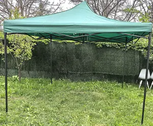 Cort Pavilion 3x3m Tip Acordeon, Cadru Metalic Verde 