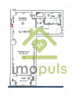  Apartament 1 cameră, etaj 1 – City of Mara ✨ - imagine 13
