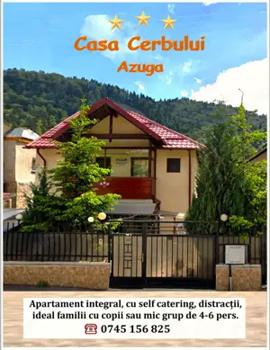 Casa Cerbului Azuga cazare vilă self-catering, ideal familii de 4-6 pers.