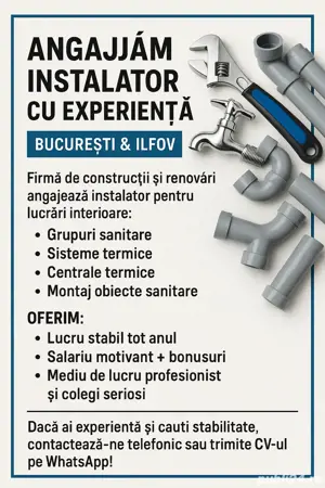 Angajam instalator 