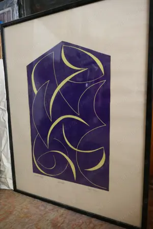 Sedje Hémon (1923 2011) Lucrari Abstracte Artist  Muzician  Pictor  Profesor - imagine 5