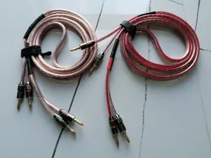 Cabluri boxe, difuzoare, conectori banana 4mm diverse lungimi si grosimi, 2,5-3mmp - 6mmp, noi, HiFi - imagine 3