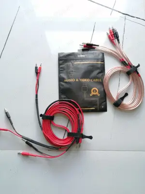 Cabluri boxe, difuzoare, conectori banana 4mm diverse lungimi si grosimi, 2,5-3mmp - 6mmp, noi, HiFi