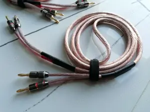 Cabluri boxe, difuzoare, conectori banana 4mm diverse lungimi si grosimi, 2,5-3mmp - 6mmp, noi, HiFi - imagine 2