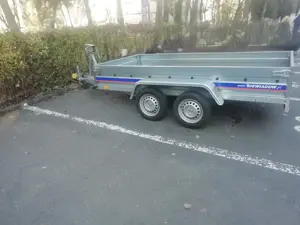 Inchiriere remorca 2 axe, basculabila Niewiadow 750kg 3m x 1.5m util
