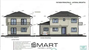 Casa individuala 125mp teren 450mp in Poplaca