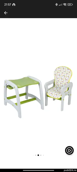 Masa si scăunel bebe 2 in 1 - imagine 4